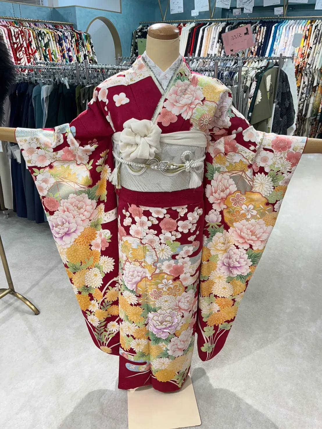 成人式　前撮り　心斎橋店TAKAZEN心斎橋店可愛い心斎橋店の可愛い紫色ピンク色正統派古典