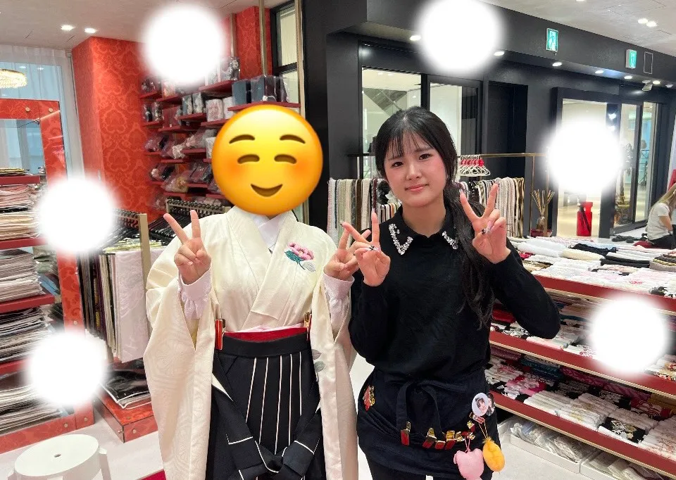 【TAKAZEN大阪梅田本店】♡3日 大阪梅田でおしゃれな黒のプリーツ袴姫ちゃん♡