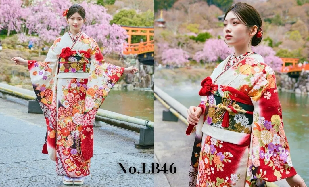 振袖レンタル　奈良　橿原　かわいい　おしゃれ　個性派　かわいい　かっこいい　くすみ　イマドキ　白　赤　古典
