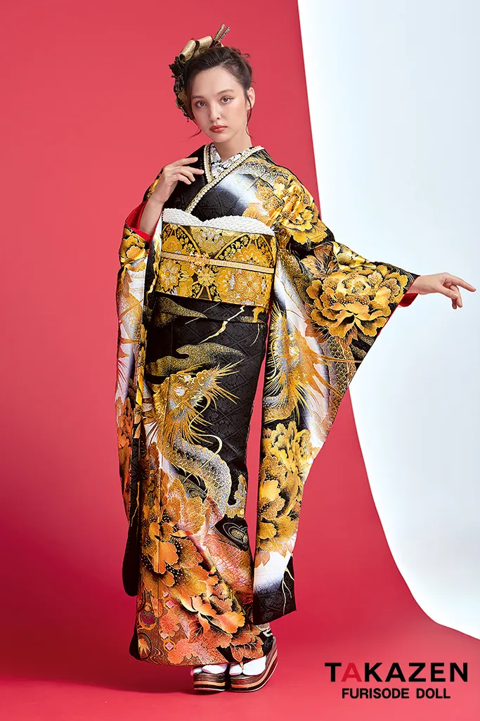 成人式振袖レンタル　ジャパンモード　龍　かっこいい