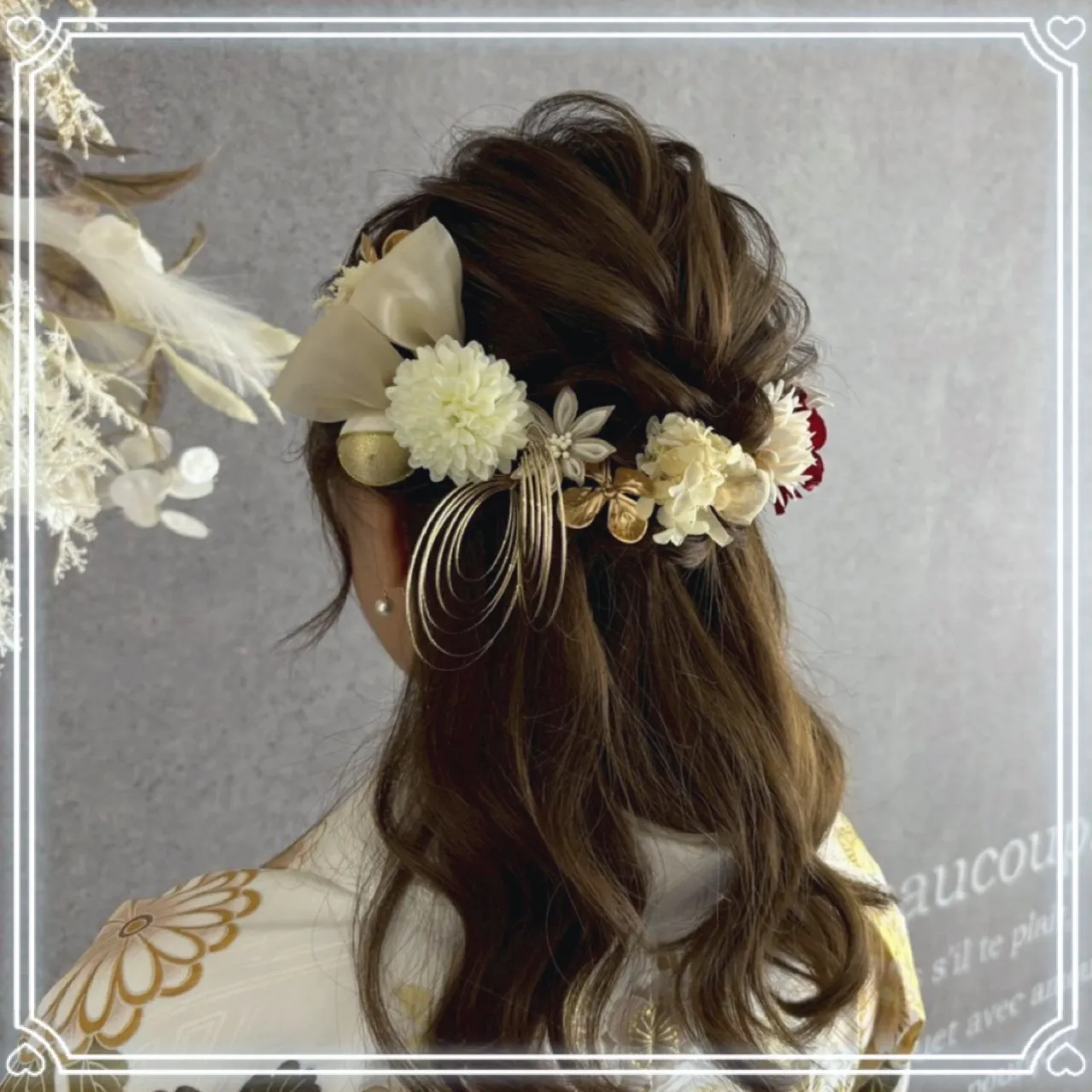 TAKAZEN奈良店　振袖レンタル奈良　成人式ヘア　ヘアアレンジ　可愛い