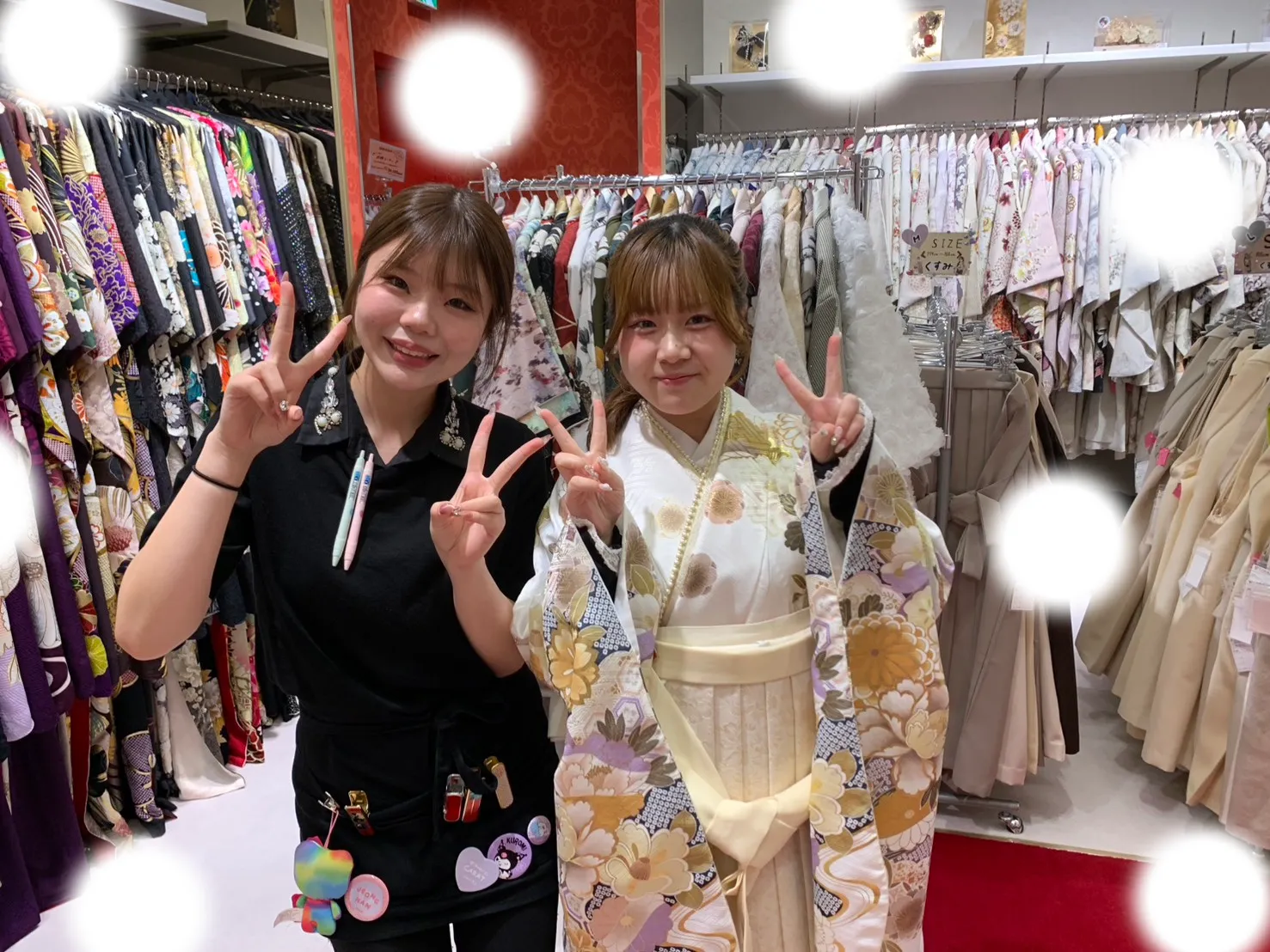 【TAKAZEN大阪梅田本店】♡10日 大阪梅田でくすみカラーの古典柄袴姫ちゃん♡