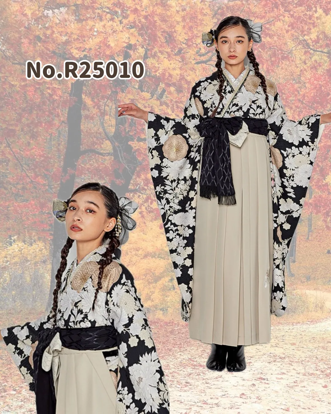 TAKAZEN　タカゼン　秋　袴　レトロ　ベージュ