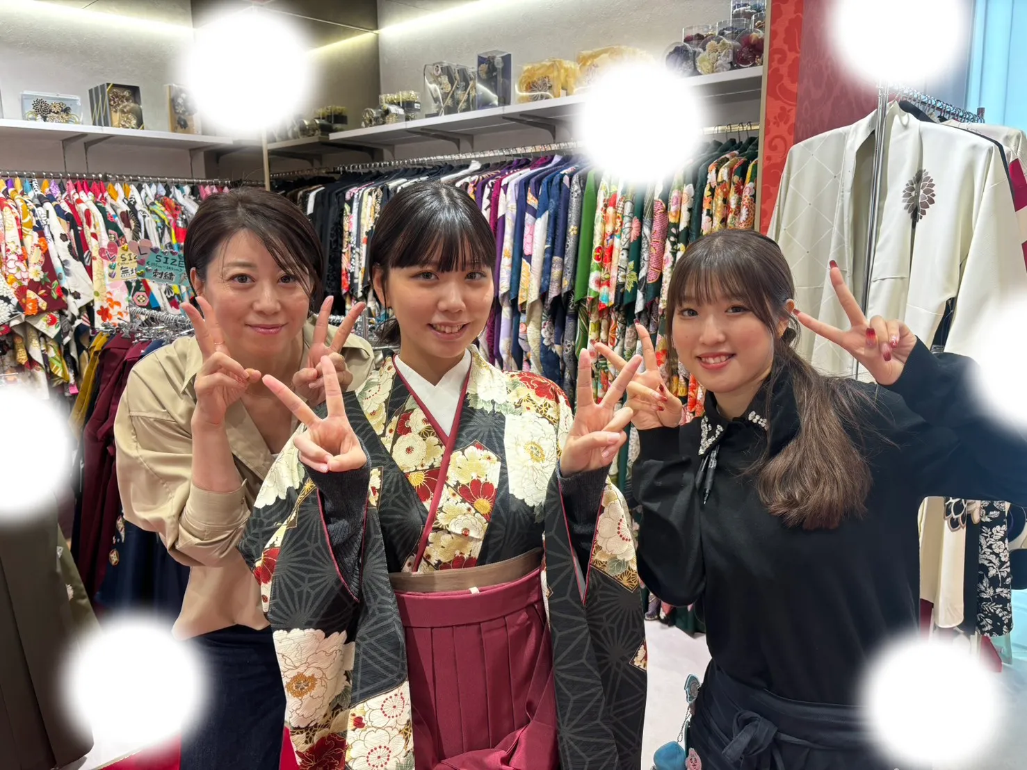 卒業式　袴レンタル　前撮り　レトロ　古典　かわいい