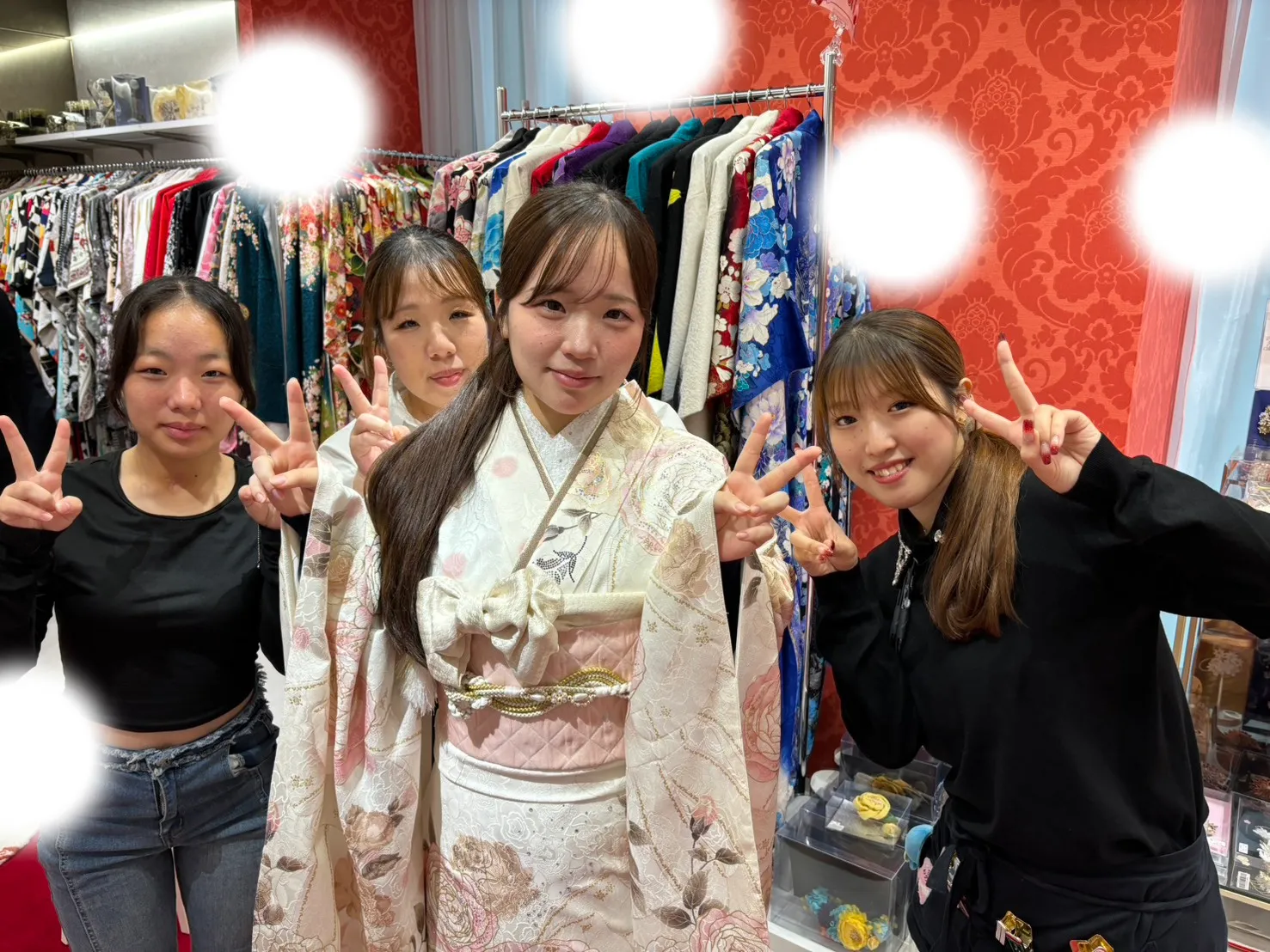 成人式　振袖　レンタル　ピンク　シャネルカラー　キラキラ
