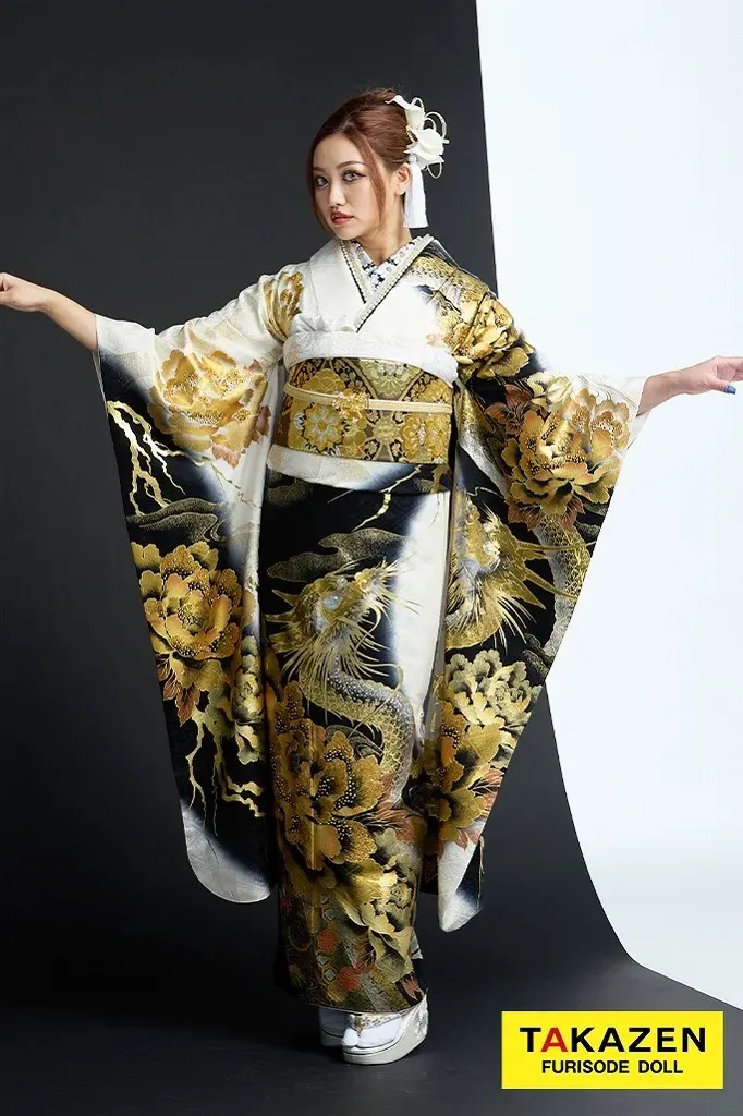 成人式　前撮り　梅田　キラキラ龍　TAKAZENオリジナル