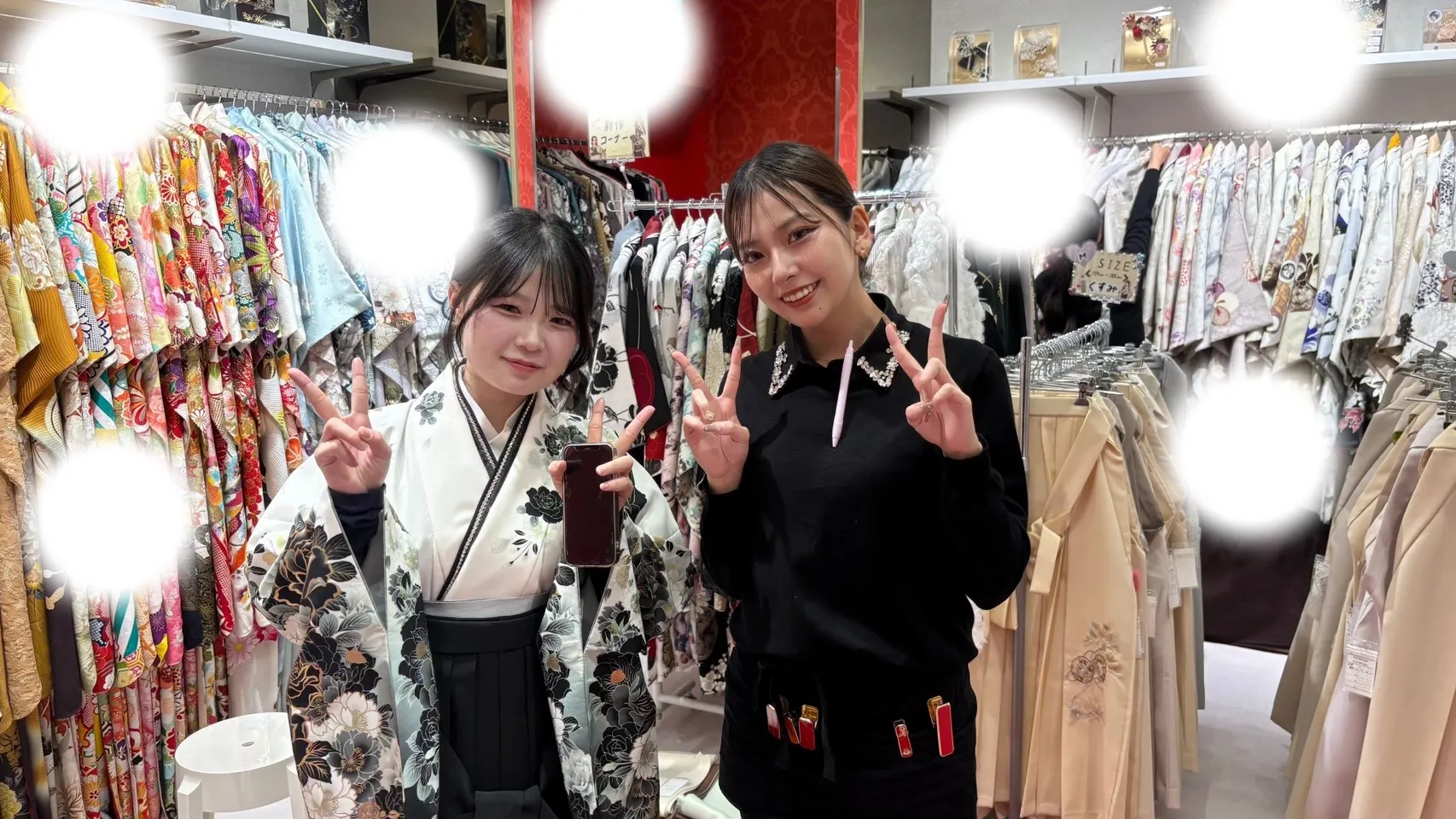 成人式　卒業式　TAKAZEN 袴レンタル　花柄　モード