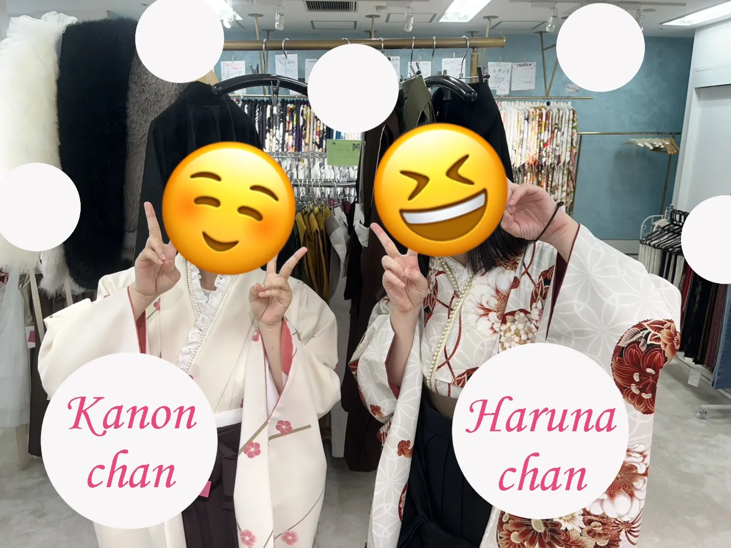 JAPANSTYLE×中村里砂ブランド袴　くすみカラー古典　アイボリー　サクラ柄　上品　和柄　綺麗　　大阪　なんば　心斎橋　人気