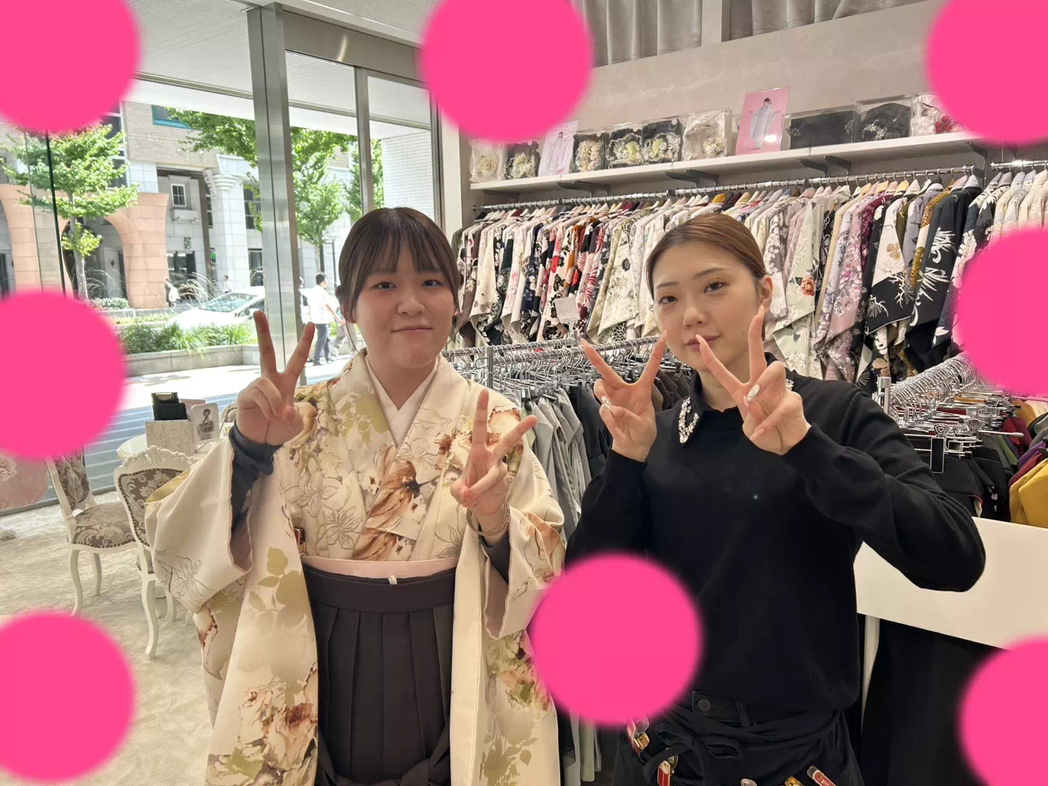 TAKAZEN神戸店　前撮り撮影会　イマドキ　カワイイ　コディネート　振袖　レンタル　袴　
