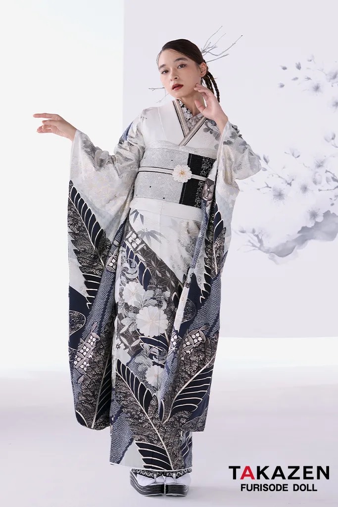 成人式　前撮り　梅田　振袖　くすみカラー　かわいい　イマドキ　淡色　古典　タカゼン　撮影