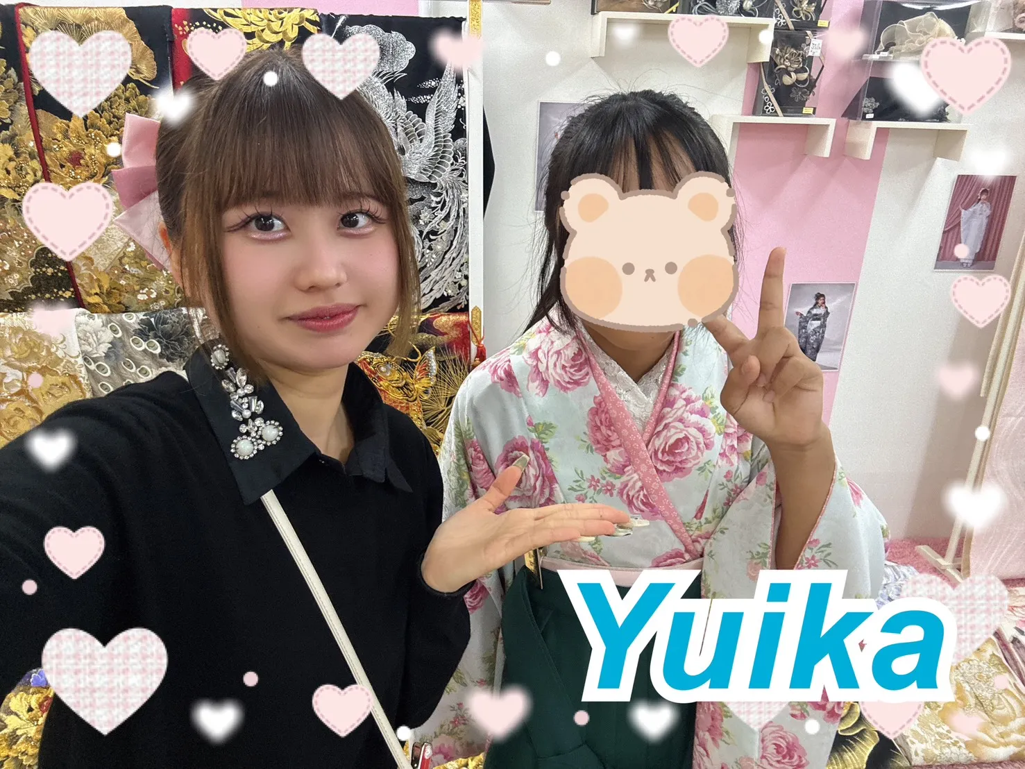 TAKAZEN　奈良　卒業式　袴　レンタル　キュート＆ガーリー　リズリサ　水色　バラ柄　かわいい　ゆめかわ　ラブリー