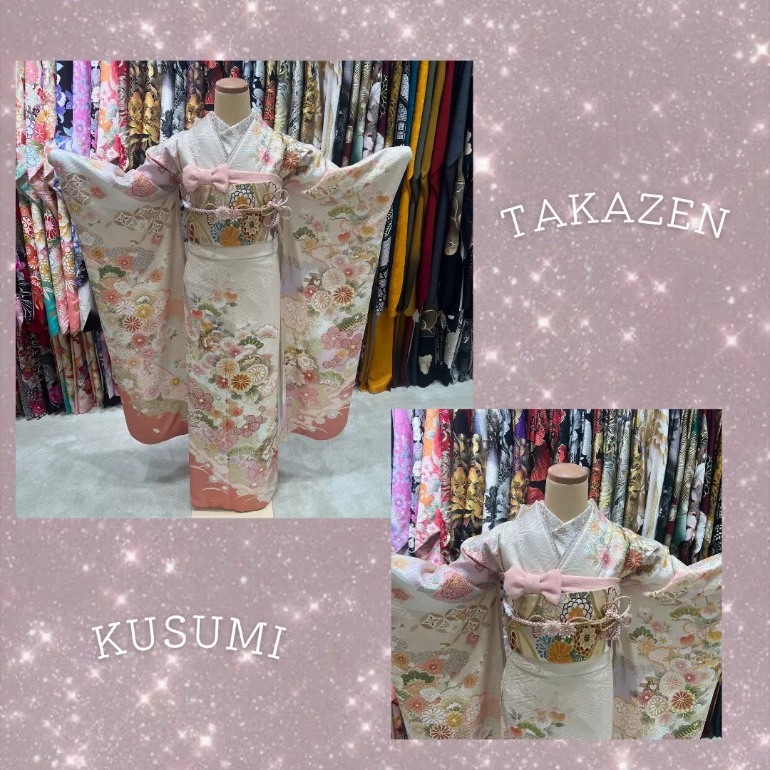 TAKAZEN神戸旧居留地店　成人式　振袖レンタル　カワイイ　イマドキ　くすみ　ピンク