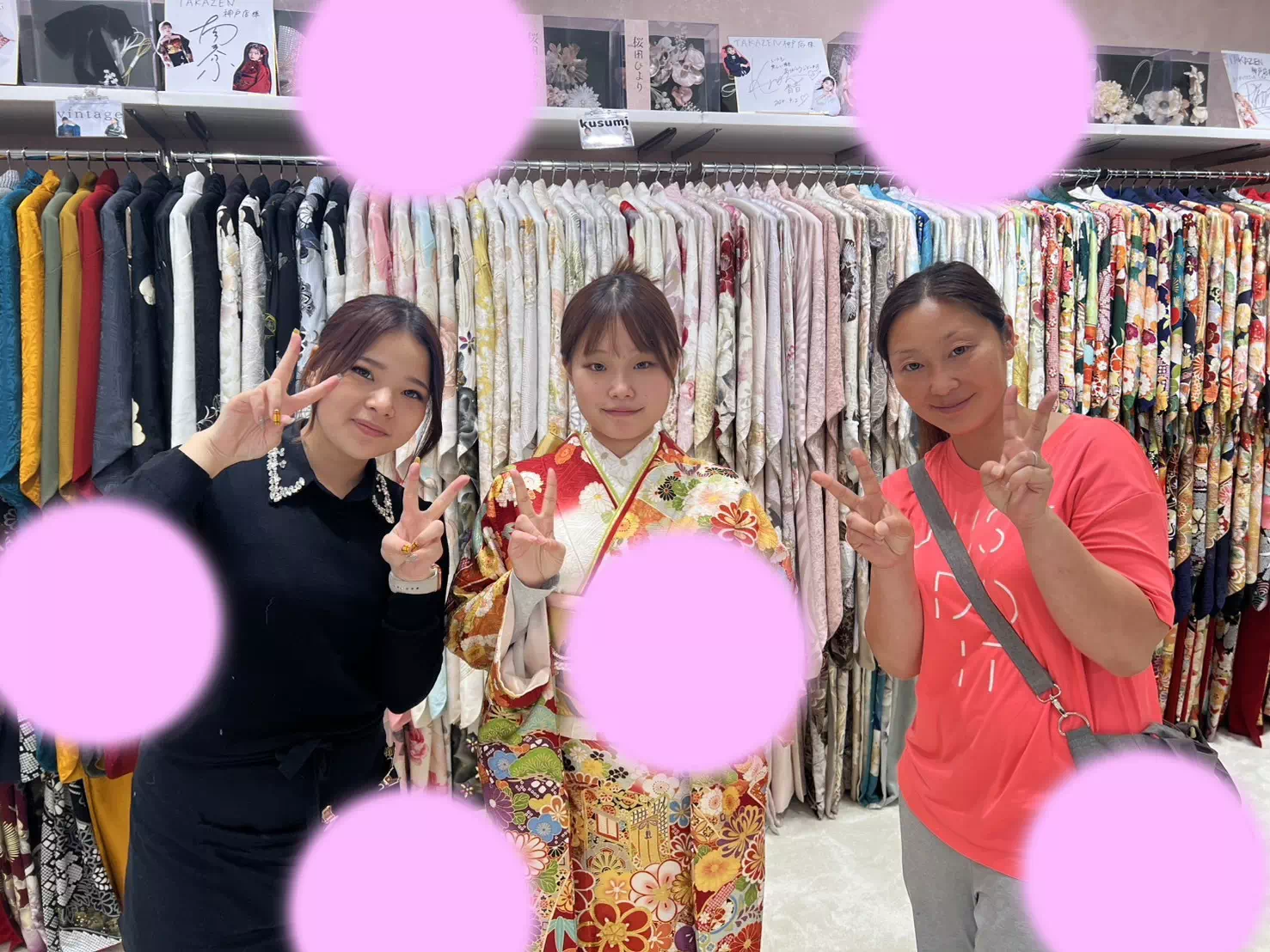 TAKAZEN神戸店　前撮り撮影会　イマドキ　カワイイ　コディネート　振袖　レンタル　袴　