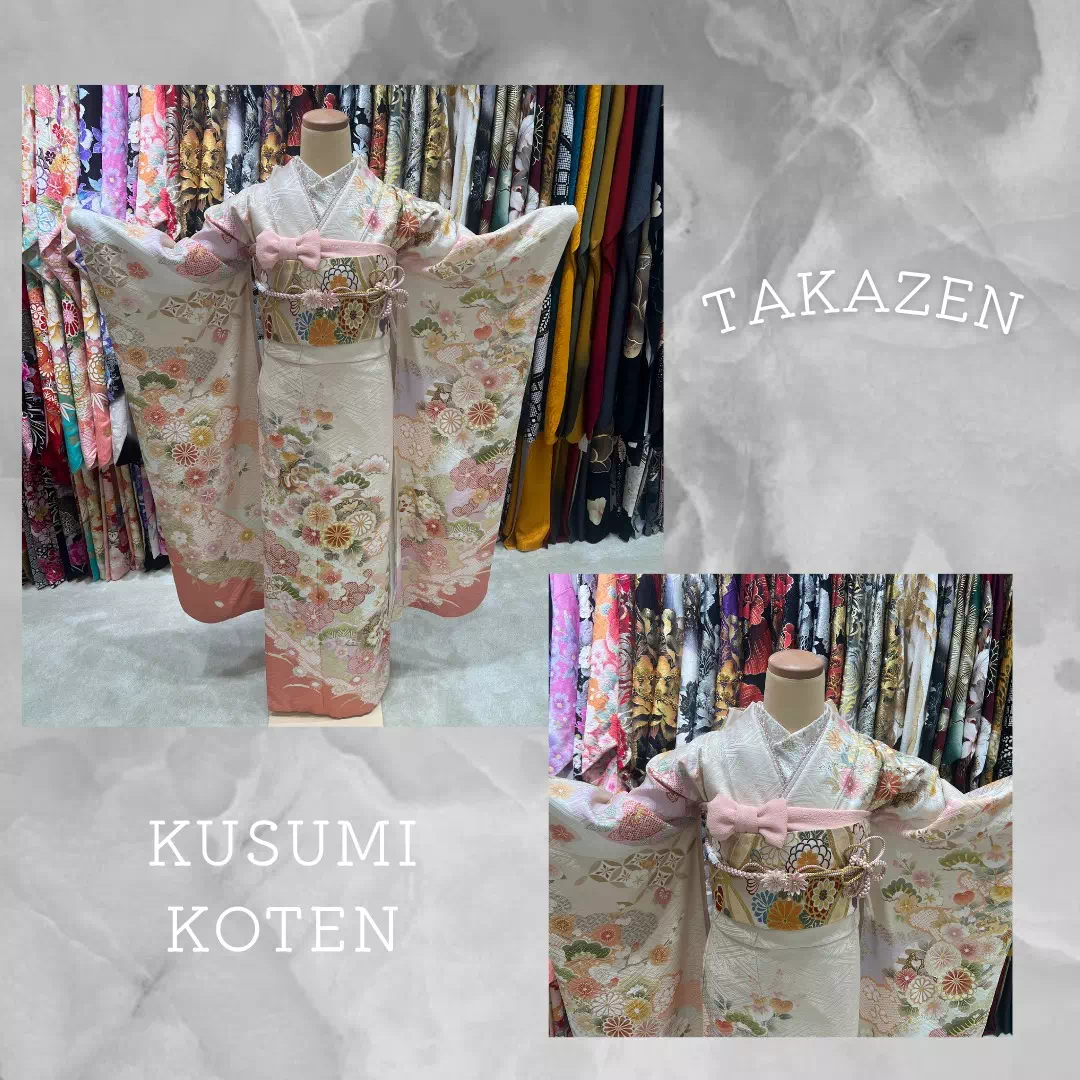TAKAZEN神戸旧居留地店 成人式 振袖レンタル カワイイ イマドキ くすみカラー 古典 ピンク