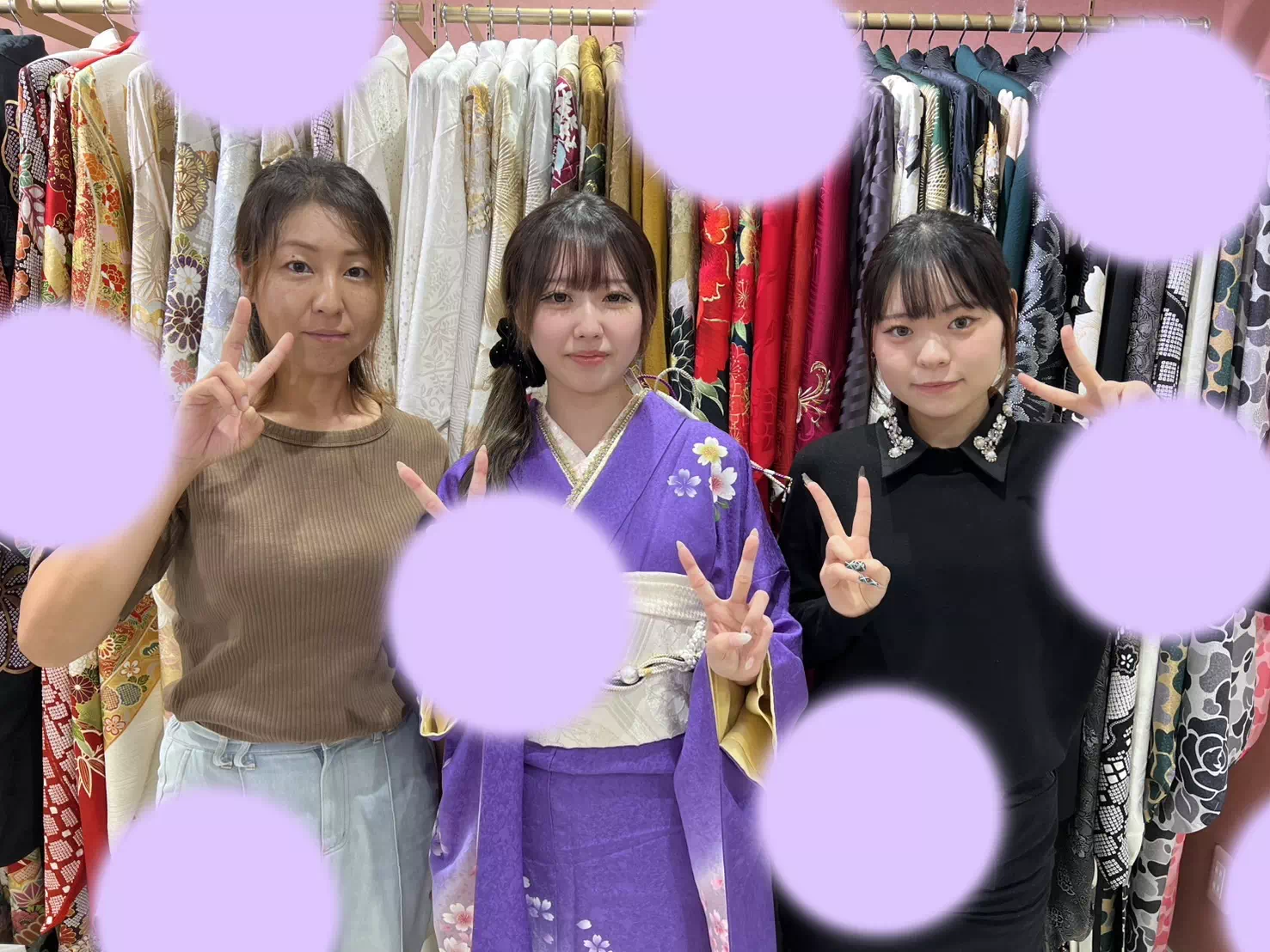 【TAKAZEN姫路店】♡5日　2026年成人式のお持ち込みの紫色のお振袖が素敵な姫ちゃん♡