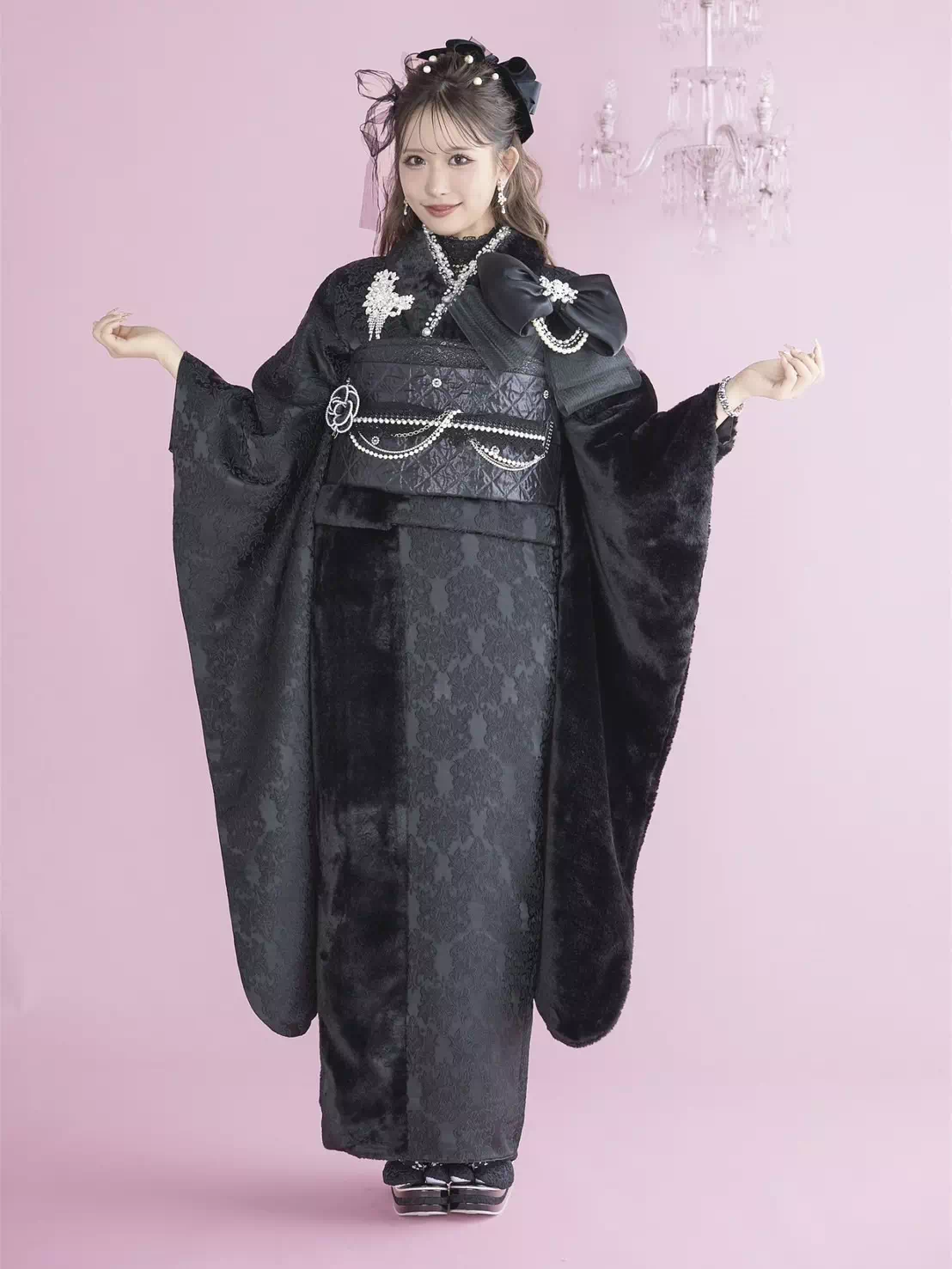 TAKAZEN姫路店　姫路市　成人式　卒業式　袴　振袖　イマドキ振袖　伊藤桃々　シュシュ