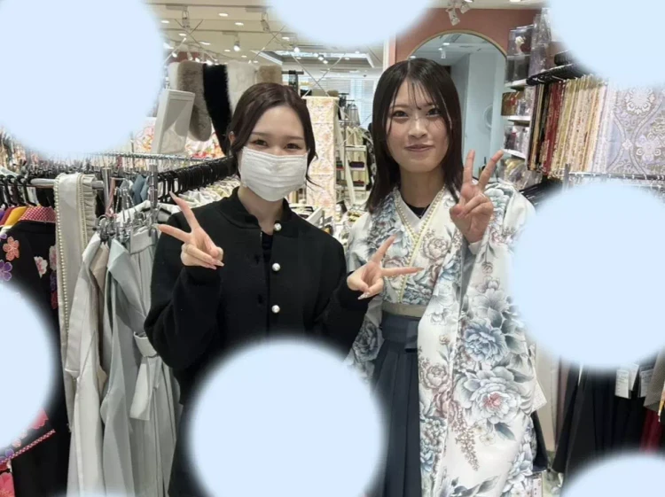 TAKAZEN姫路店　姫路市　成人式　卒業式　袴　振袖　イマドキ袴　くすみカラー袴　水色袴　