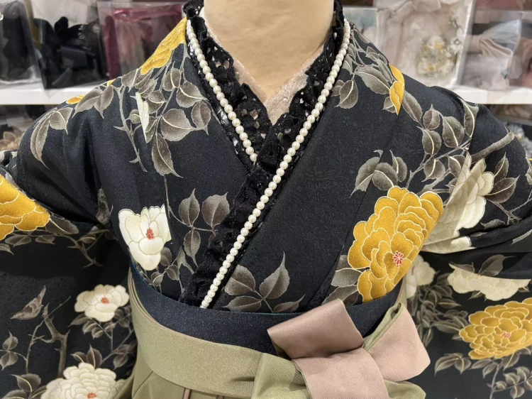 TAKAZEN姫路店　姫路市　成人式　卒業式　袴　振袖　イマドキ袴　レース重ね衿　
