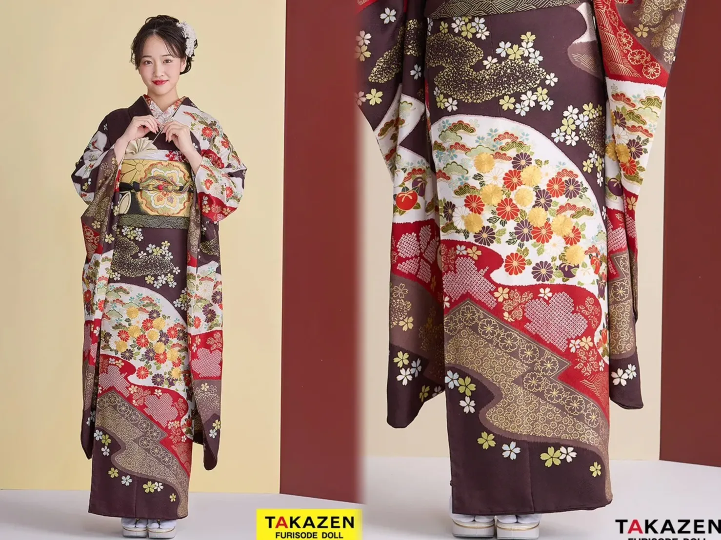 【TAKAZEN奈良店】20日♡秋カラーで大人っぽい🤎最高級プレミアム古典”青柳”のお振袖をご紹介♡