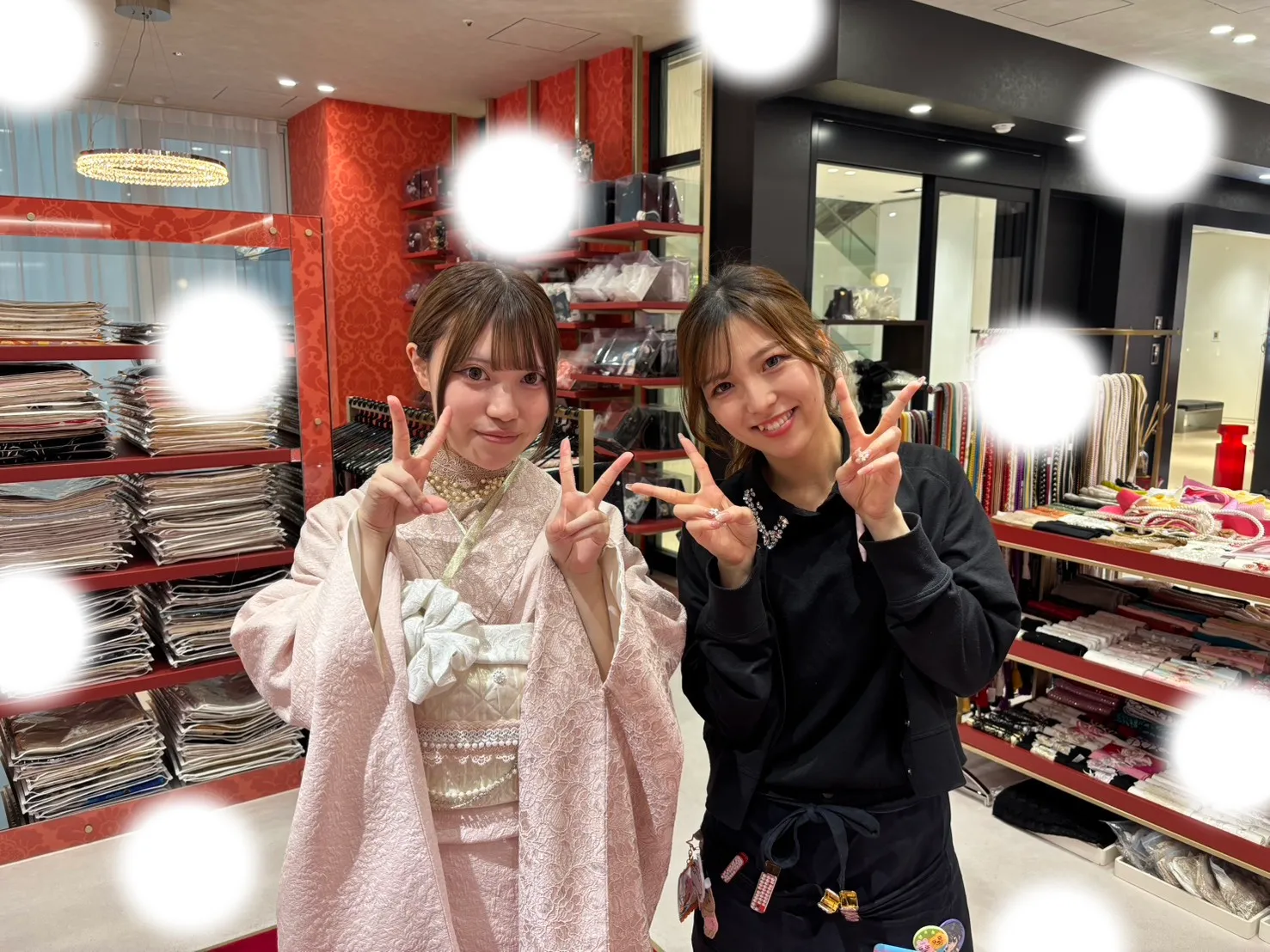 【TAKAZEN大阪梅田本店】♡15日　大阪梅田でかわいいピンクのくすみカラーの振袖姫ちゃん♡