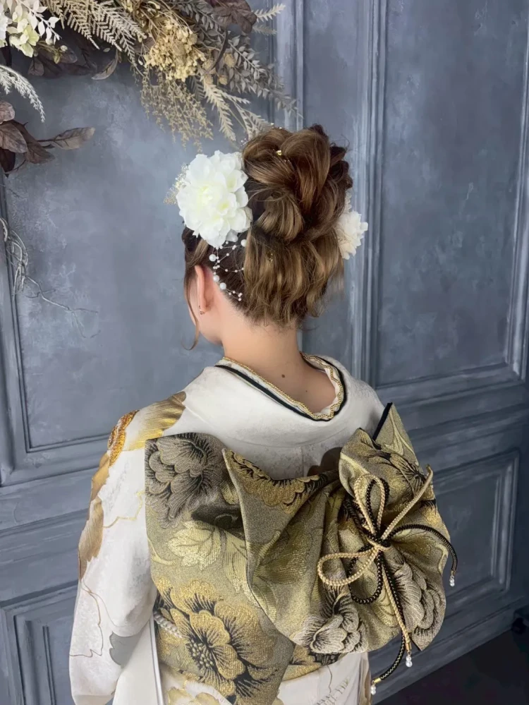 成人式　振袖　梅田　ヘアアレンジ