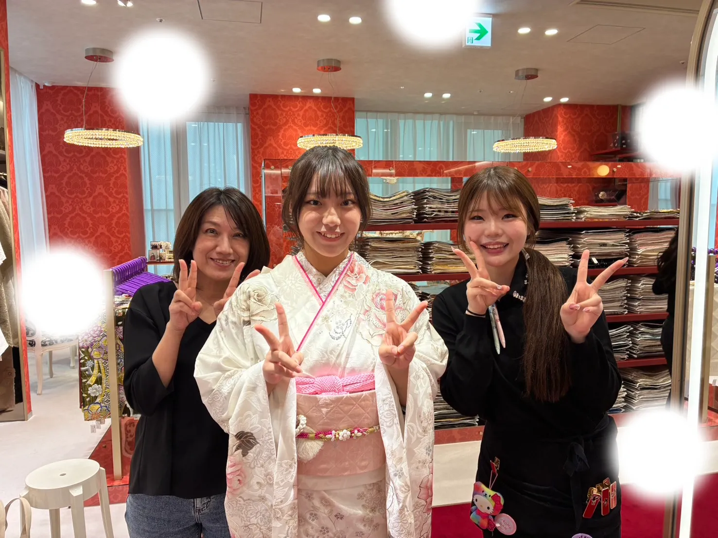 卒業式　お出かけプラン　振袖　レンタル　二泊三日　コスメカラー　キラキラ　ピンク