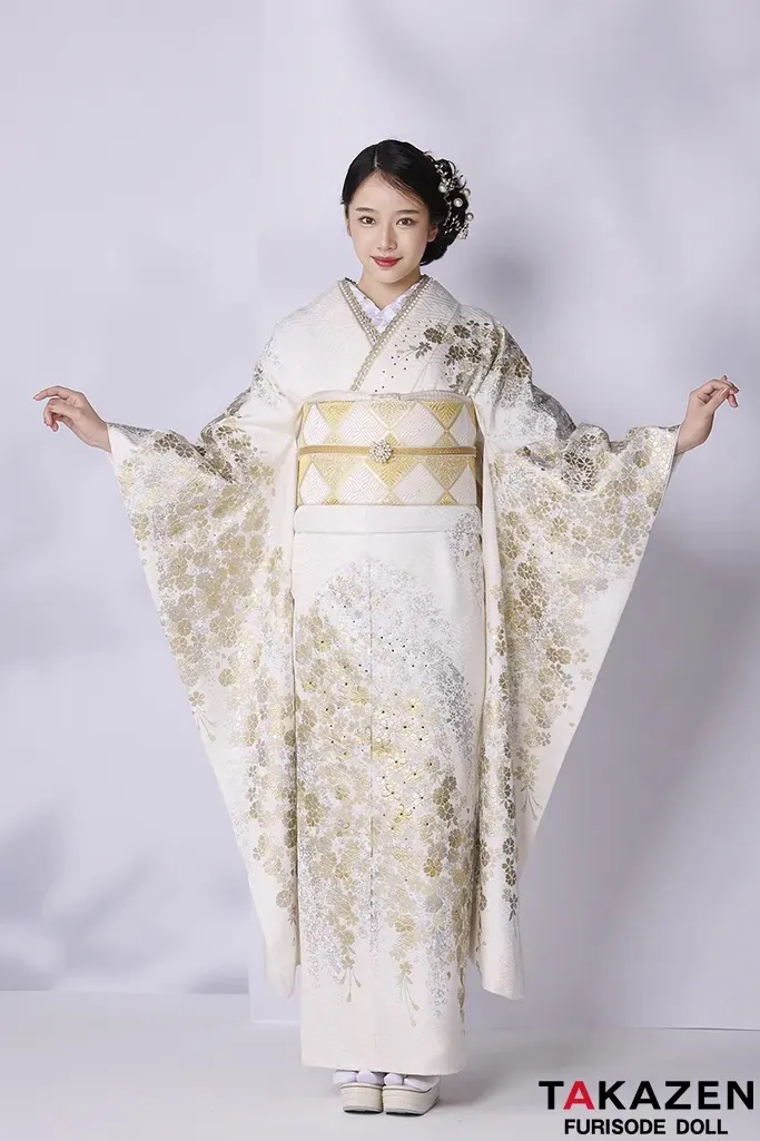 成人式　前撮り　梅田　白　金　古典　キラキラ