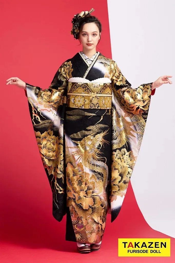 成人式　前撮り　梅田　キラキラ　龍