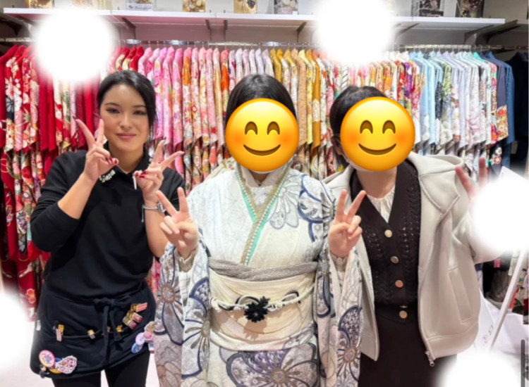 振袖　くすみ　おしゃれ