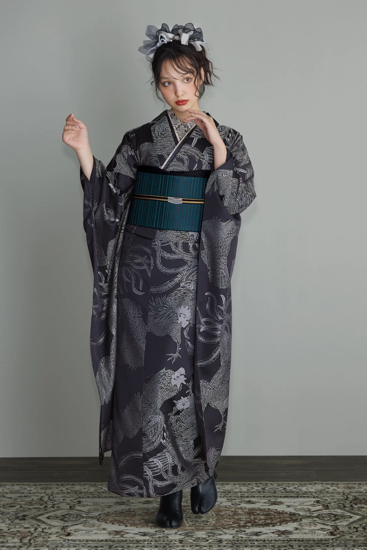 成人式振袖レンタル　ヴィンテージスタイル　きれいめ　ノスタルジック