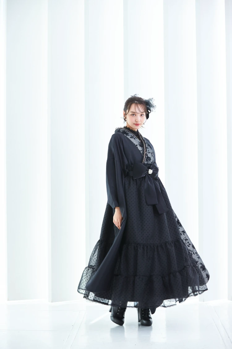 卒業式袴レンタル ヴィンテージスタイル袴 ドレス袴黒