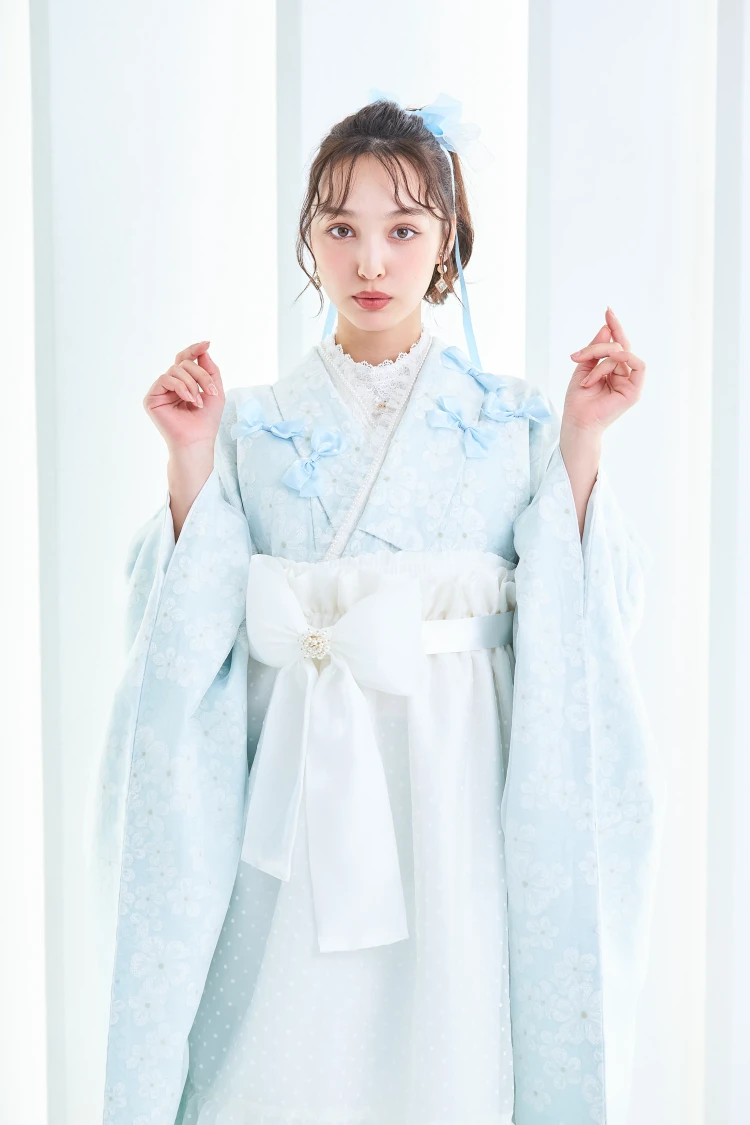 卒業式袴 レンタル かわいいキュート&ガーリー 水色