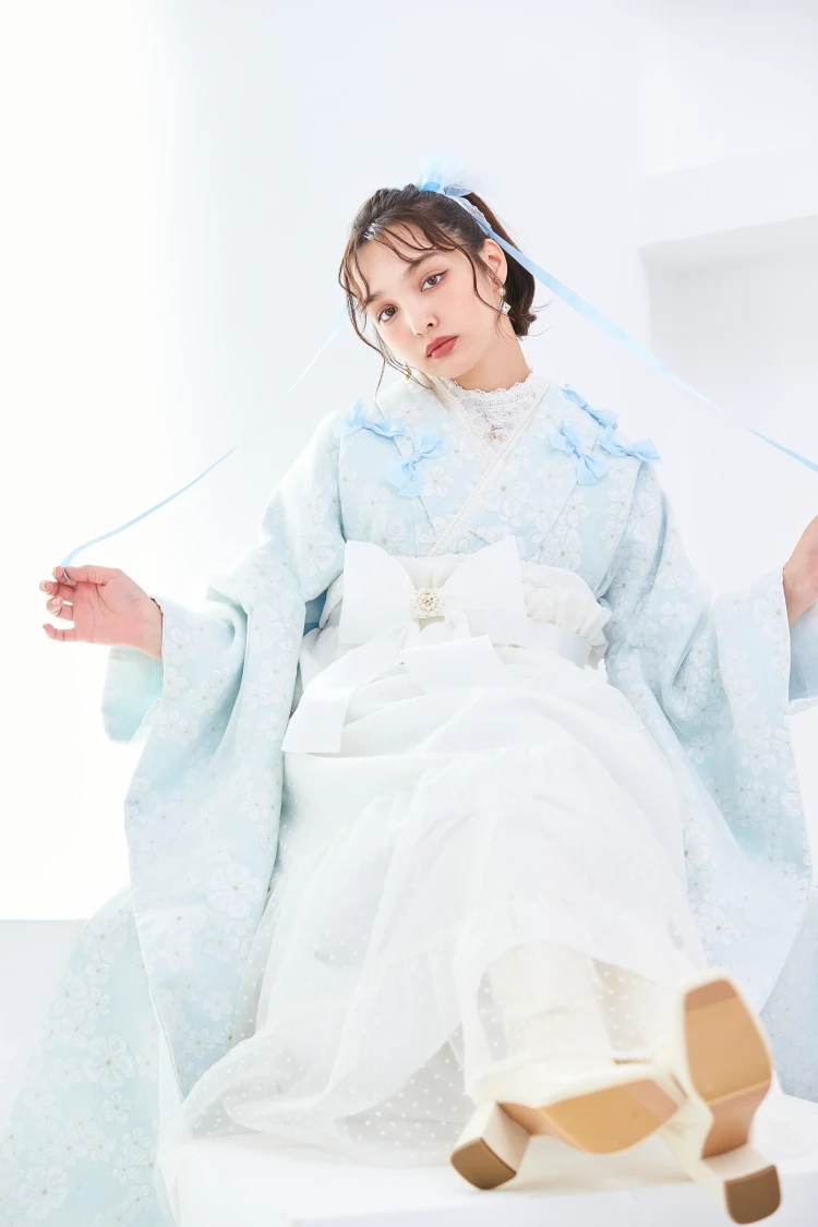 卒業式袴 レンタル かわいいキュート&ガーリー 水色