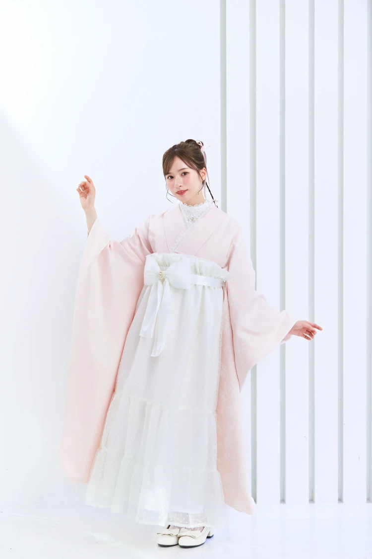 卒業式袴 レンタル ヴィンテージスタイル ピンク きれいめ