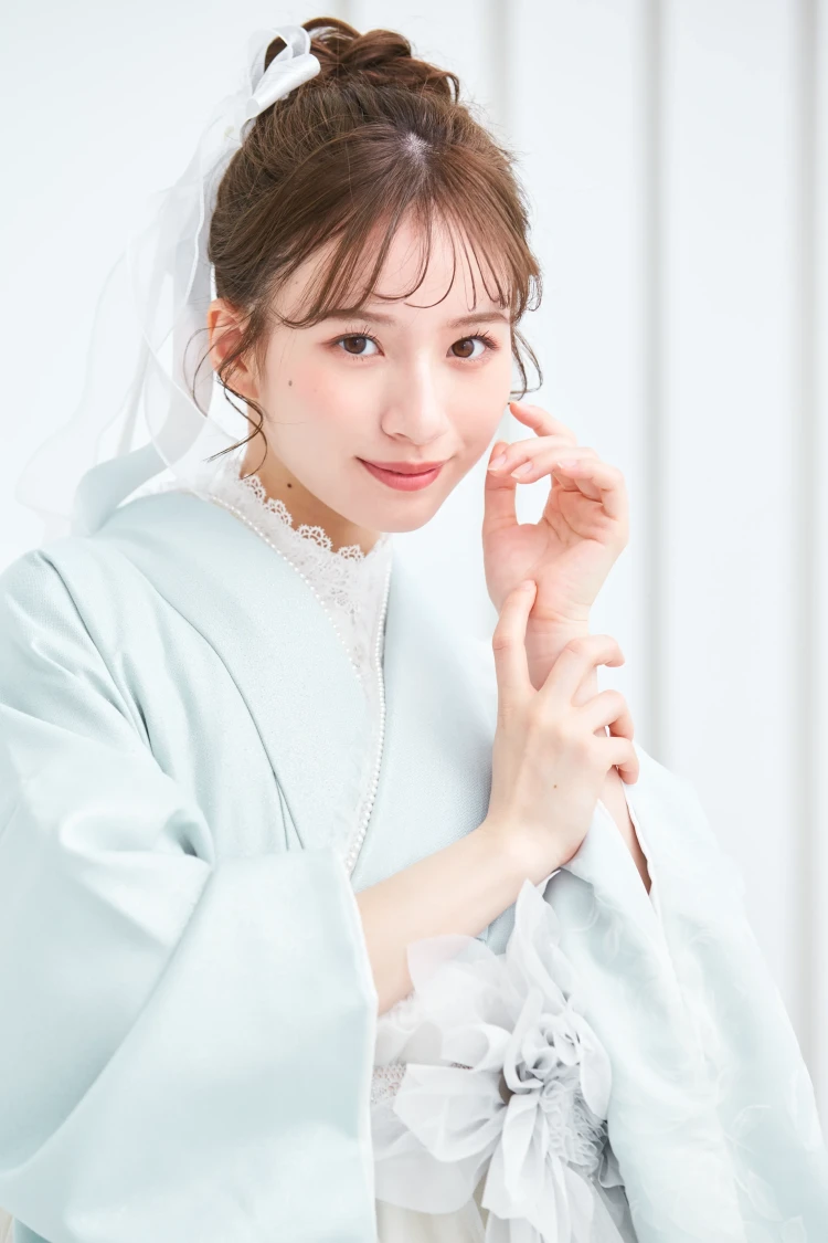 卒業式袴 レンタル ヴィンテージスタイル 水色 きれいめ