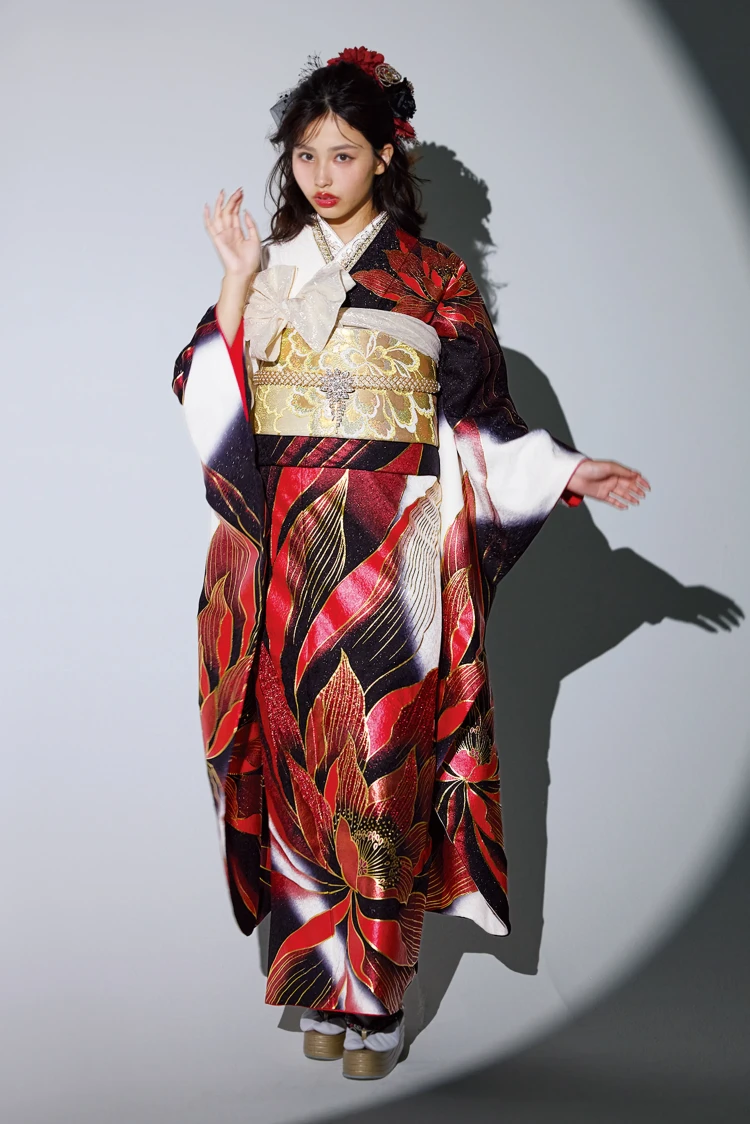 成人式振袖レンタル MODE キラキラ 派手 目立つ ギャル 赤