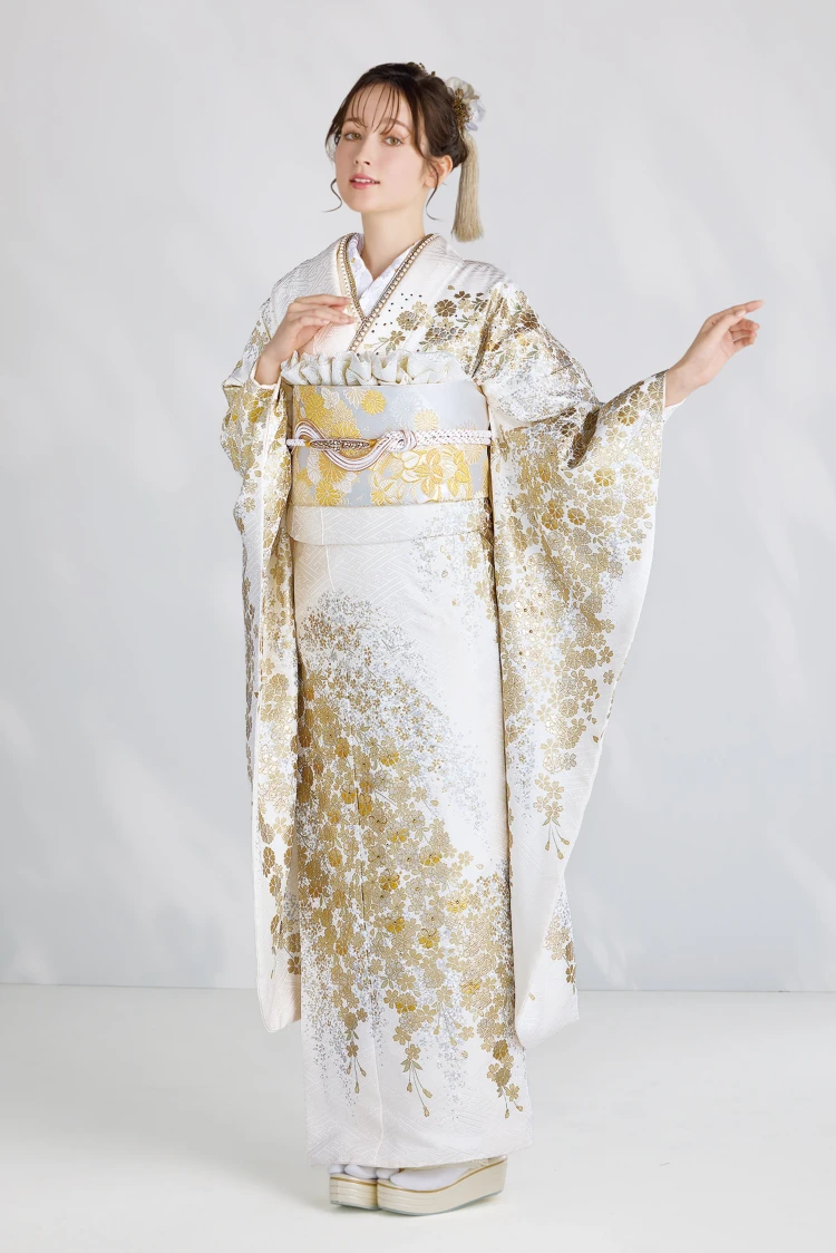 成人式振袖レンタル 関芳 高級古典 白金
