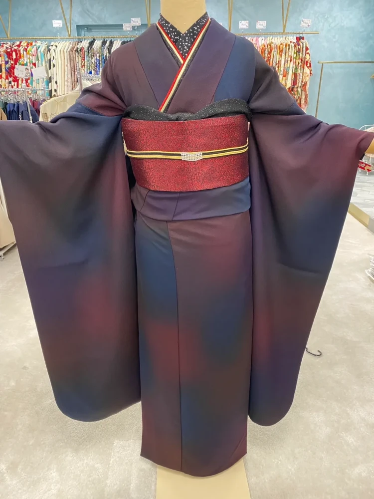 振袖レンタル　成人式　なんば　心斎橋　天王寺　大阪　人気ヴィンテージスタイルTAKAZEN心斎橋店ブーツスタイルかわいいカッコいい