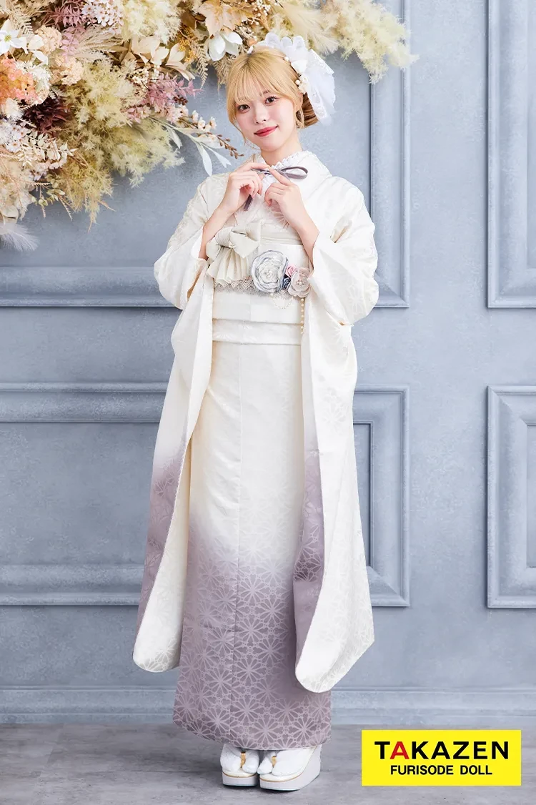 成人式振袖レンタル　くすみカラー振袖　シンプル　安い