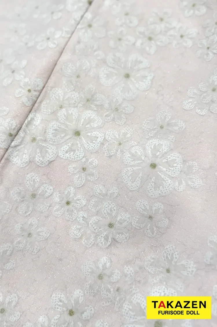 TAKAZENのレンタル振袖 最新作ヘップバーンキュート　ピンク　リボン付き　オーガンジー/レース　一番かわいい　ガーリー　レースインナー　洋風　姫系　周防ジゼル【通販可】27013