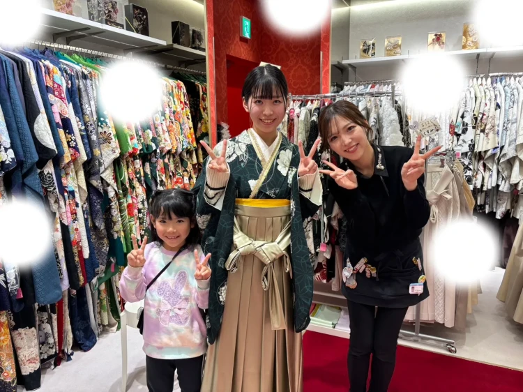 成人式　卒業式　TAKAZEN 袴レンタル　古典　緑色