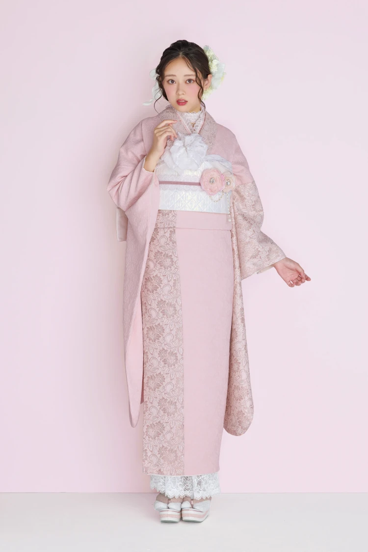 成人式振袖レンタル　くすみカラー　かわいい　淡い色