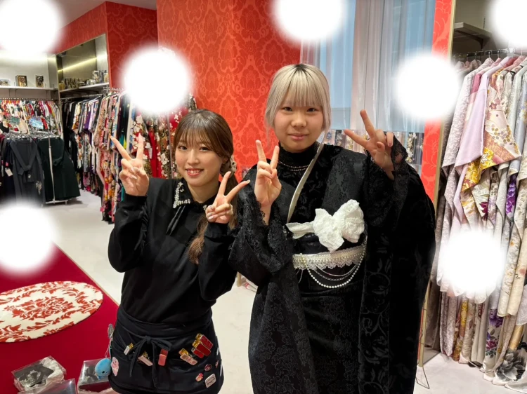 成人式　前撮り　梅田 くすみ　黒