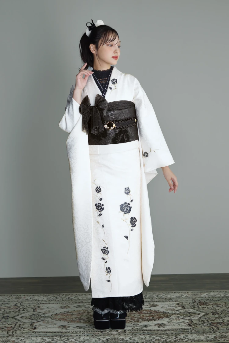 成人式振袖レンタル　ヴィンテージスタイル　きれいめ　シンプル　