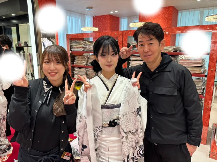 成人式　振袖レンタル　大阪梅田　新作　正統派古典　シルバー