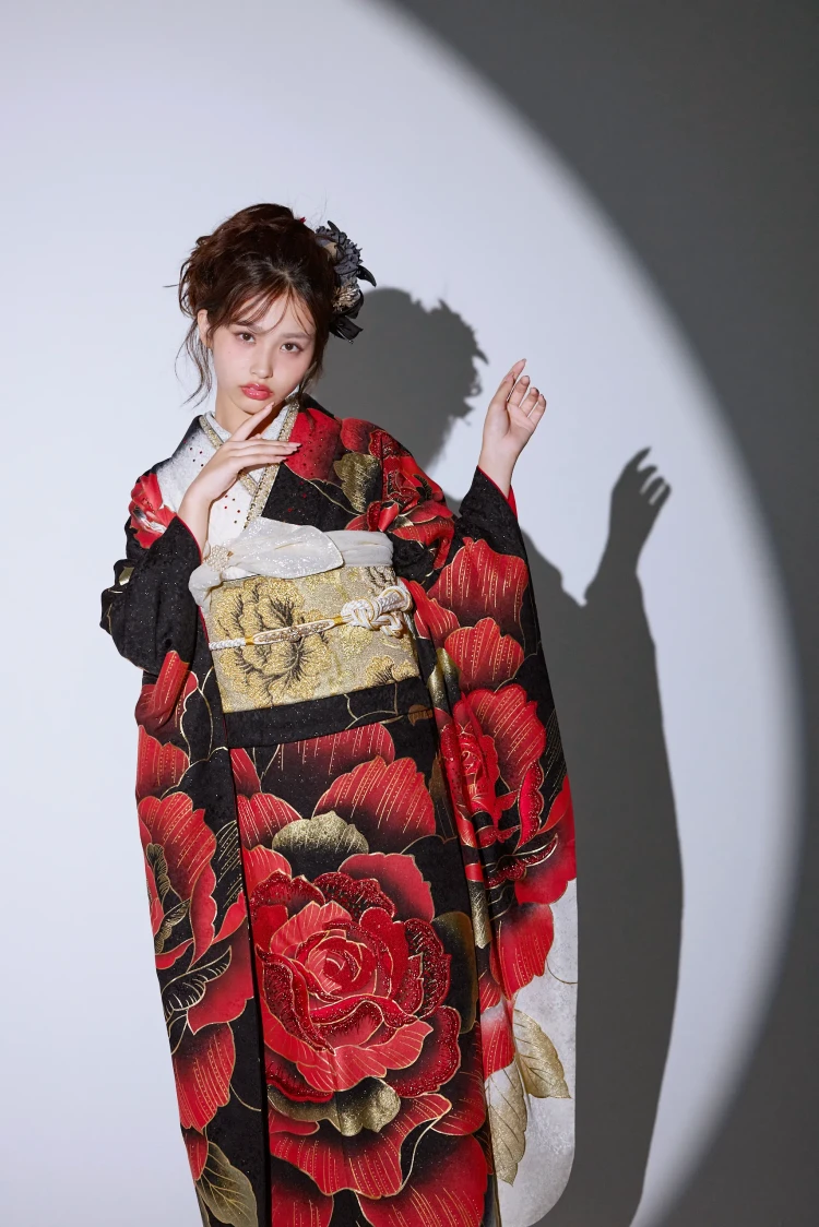 成人式振袖レンタル MODE キラキラ 派手 目立つ ギャル 赤