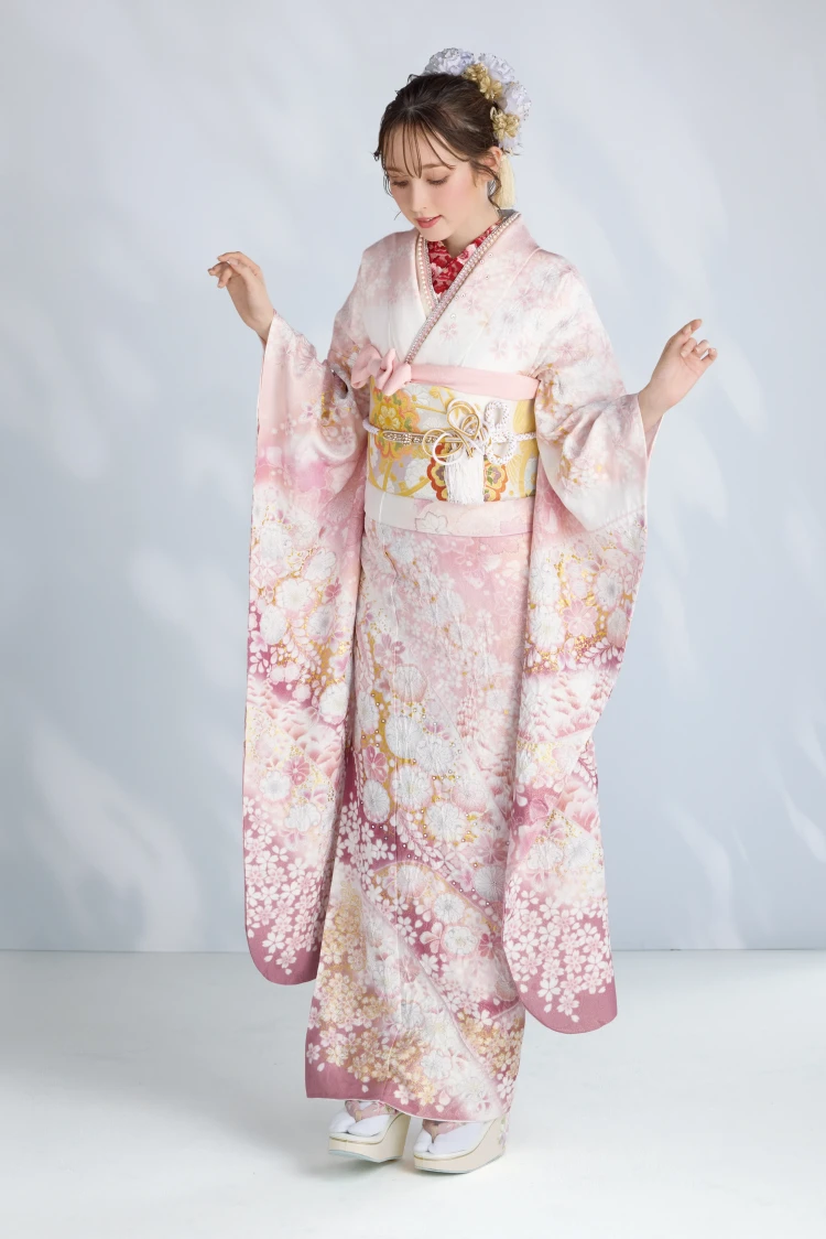 成人式振袖レンタル 関芳 高級古典 ピンク