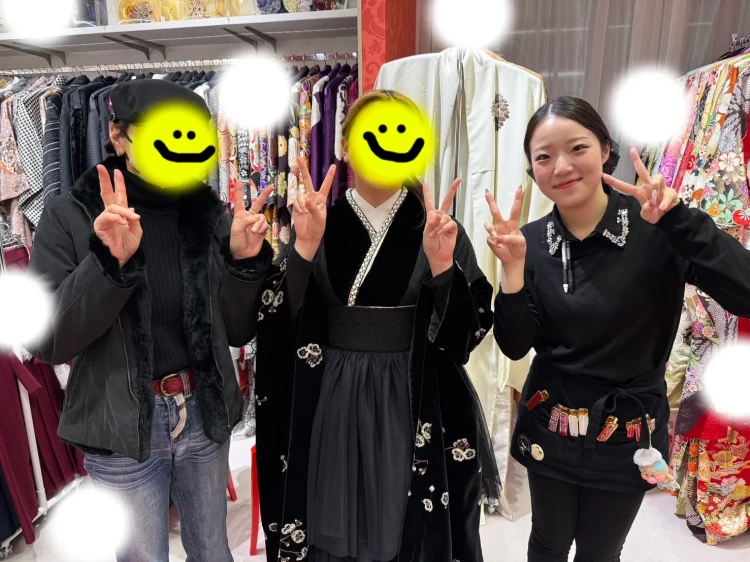 【TAKAZEN大阪梅田本店】♡21日　大阪梅田でブラックコーデのドレス袴姫ちゃん♡