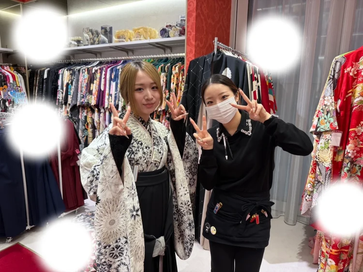 成人式　前撮り　梅田　袴　くすみカラー　かわいい　イマドキ　淡色　古典　タカゼン　撮影