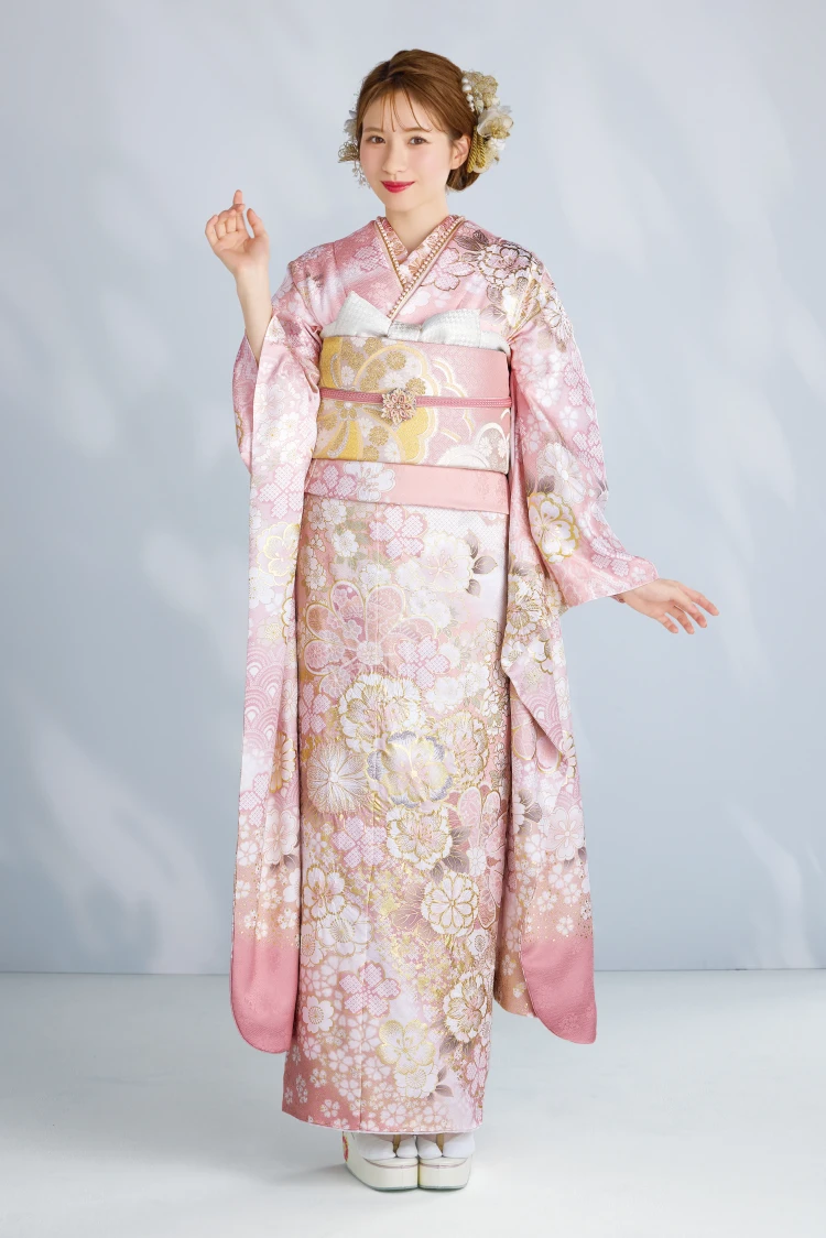 成人式振袖レンタル 関芳 高級古典 ピンク